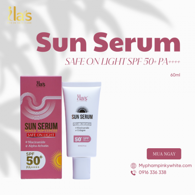 SUN SERUM SAFE ON LIGHT SPF 50+ PA++++ TINH CHẤT SERUM CHỐNG NẮNG - ILA'S PRO IN SKINCARE